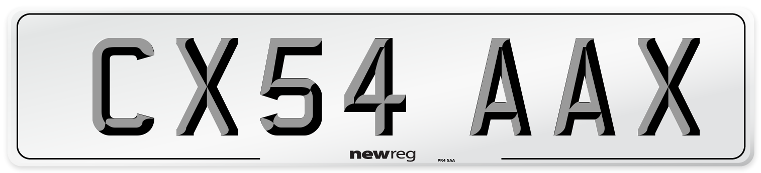 CX54 AAX Number Plate from New Reg